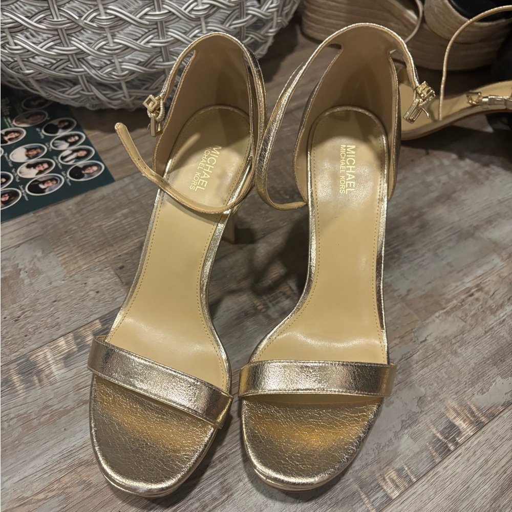 Michael Kors Gold Heels